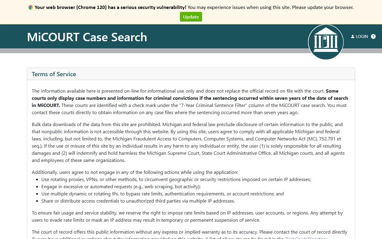 Montmorency County court records Probate Court search on MiCOURT