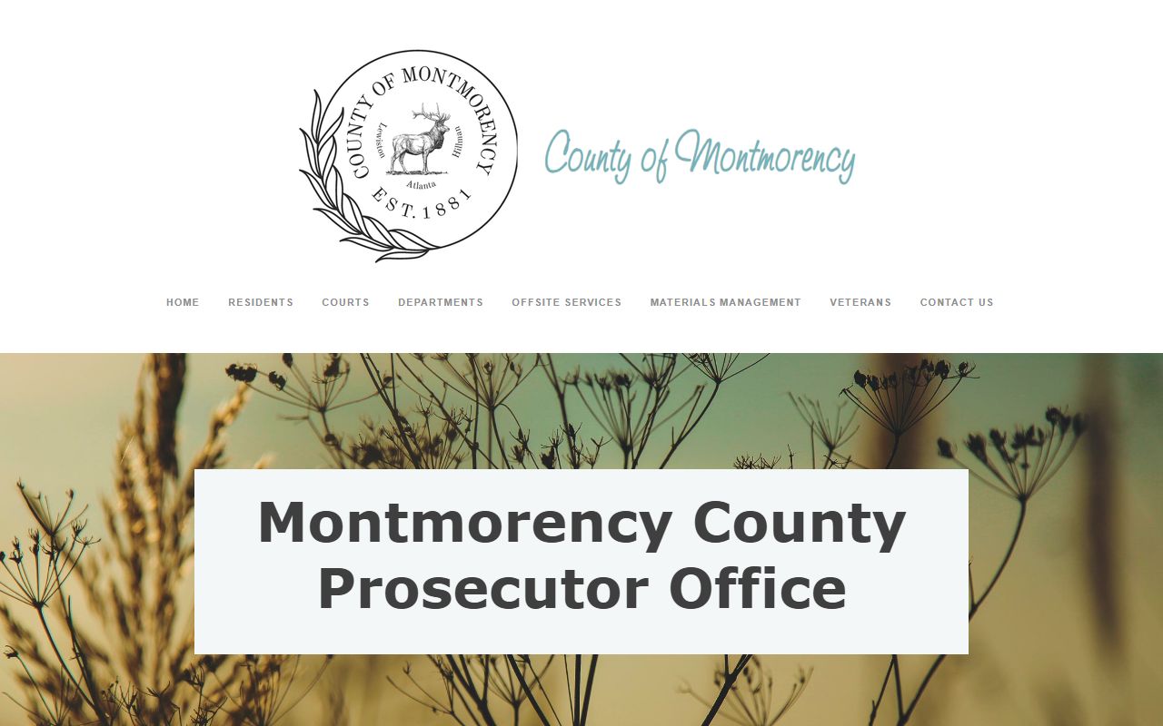 Montmorency County criminal court records and the county prosecutor office