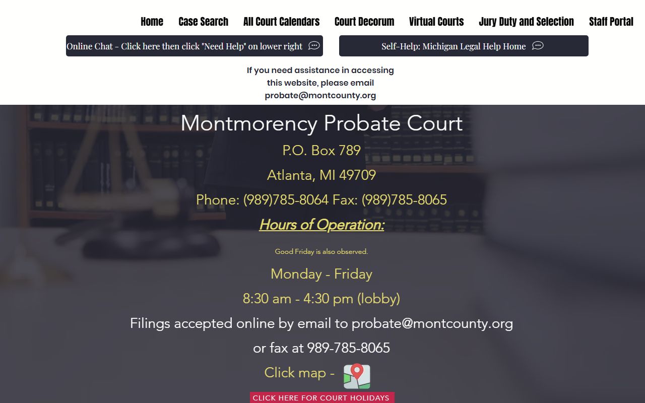 Montmorency County probate court records and estate case resources